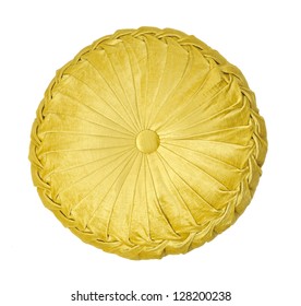 Yellow Round Pillow