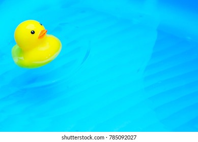 Yellow Rubber Duck Floating Swimming Pool Stock Photo 785092027