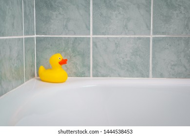 Yellow Rubber Ducky In The Bath