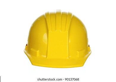 Yellow Safety Hard Hat On White Background