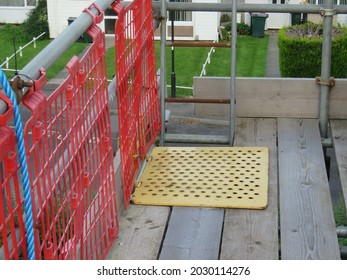 Yellow Scaffold Entrance Safety Hatch