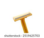 Yellow shaver isolated on white background