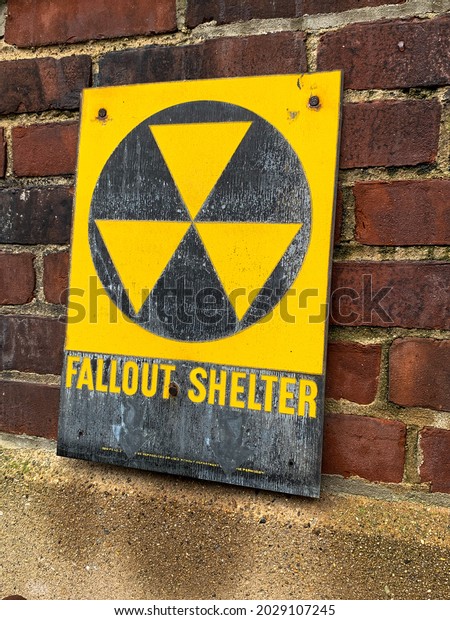 Yellow Sign 1920s Fallout Shelter Stock Photo 2029107245 | Shutterstock