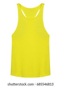 Yellow Sleeveless Tshirt Undershirt Isolated On Stock Photo 685546813 ...