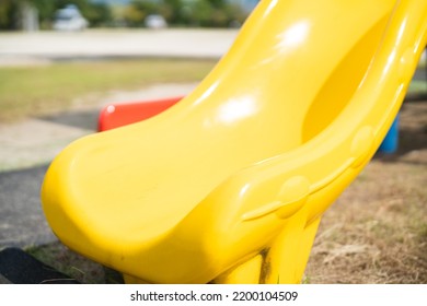 
Yellow Slide In The Park.toys For Small Children