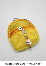 Yellow Small Back Pack Bag Coin Purse