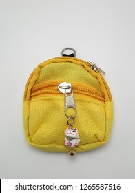 Yellow Small Back Pack Bag Coin Purse