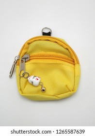 Yellow Small Back Pack Bag Coin Purse