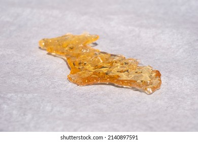 Yellow Smear Of Medical Cannabis, High Thc Wax.