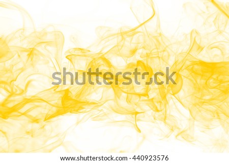 yellow smoke on white background, movement of yellow smoke, yellow ink background, smoke background