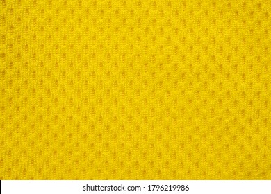 Yellow Sports Clothing Fabric Football Shirt Jersey Texture Close Up