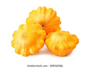 Yellow Squash On A White Background