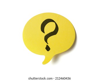 Yellow sticker with shape of speech bubble, clipping path included - Powered by Shutterstock - Get 15% off with code: PIKWIZARD15