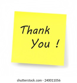 Yellow Sticky Note Thank You Text Stock Photo 240011056 | Shutterstock