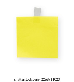 yellow sticky note with transparent tape - Shutterstock ID 2268911023