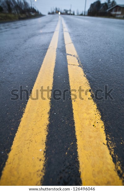 Yellow street lines\
(double)