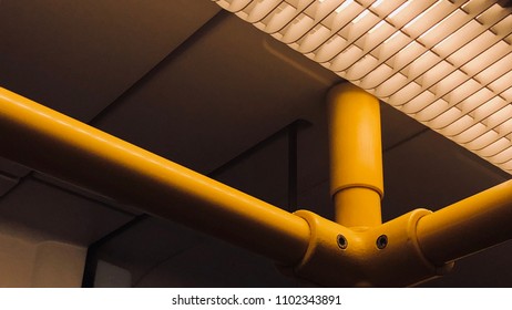 Yellow structure and warm lighting