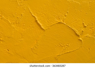 Yellow Stucco Rough Paint Wall