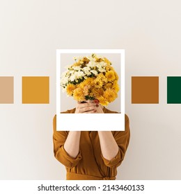 Yellow Sunflower Pantone Frame Colour Palette Moodboard Ideas Instagram Post