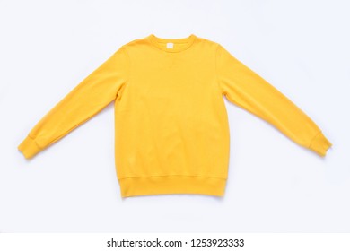 Yellow sweater clothes isolated
