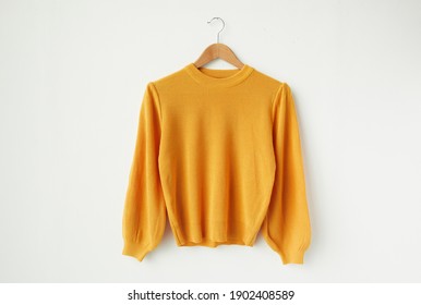 A yellow sweater isolated on a white background - Powered by Shutterstock