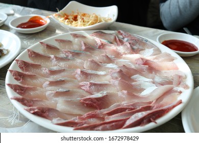 Yellow Tail Sashimi Plate In Busan