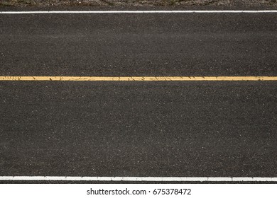 Yellow Tarmac Asphalt Dashed Line Traffic Road Texture Background