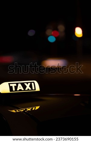 Similar – TAXI Taxi KFZ fahren