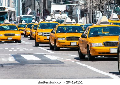 Yellow Taxi in New York - Shutterstock ID 294124151