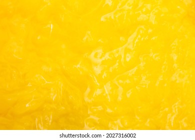 Yellow Texture Of Juicy Peach Pulp Closeup Macro.