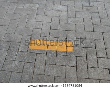 Similar – Image, Stock Photo Reserved parking spaces with P Pediatrician signs on the building wall