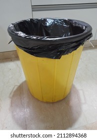 Yellow Trash Bin (Side View)