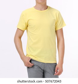 Mockup Tshirt Yellow High Res Stock Images Shutterstock