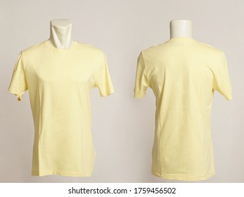 Download Shirt Front Back Yellow Images Stock Photos Vectors Shutterstock PSD Mockup Templates