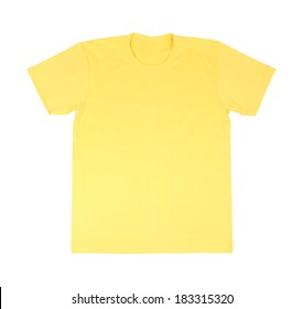 Two Yellow Tshirt On White Background Stock Photo (Edit Now) 197952380