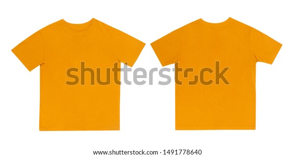 Yellow Tshirts Front Back Use Design Stock Photo (Edit Now) 1491778640