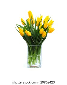 Yellow Tulips In A Vase