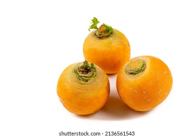 Yellow Turnip Isolated On A White Background