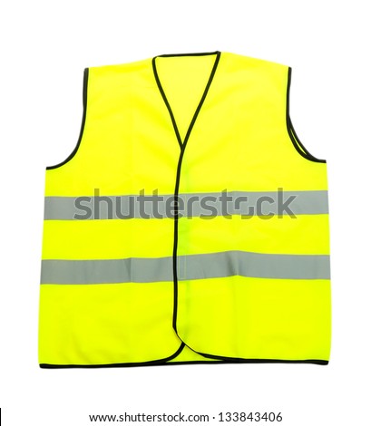 Yellow vest, isolated on black