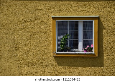 Yellow wall with window