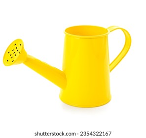 Yellow watering can isolated on white background - Powered by Shutterstock