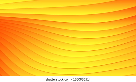 yellow wave texture pattern. 3D pattern yellow background of abstract waves.
