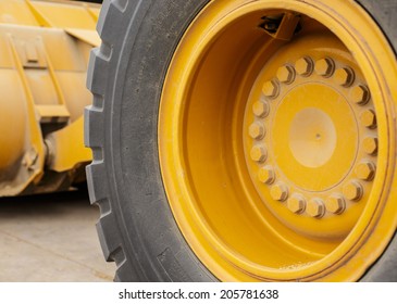 Yellow Wheel On Tractor