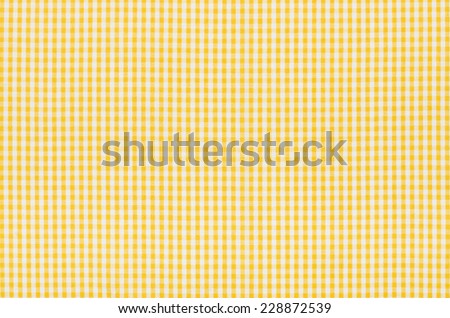Yellow and white checkered fabric