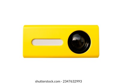yellow wireless projector, 4K movie projector, Full HD with Bluetooth for video playback, watching movies for home and office