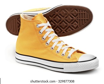 Yellows Sneakers Isolated