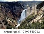 Yellowstone Falls in Yellowstone National Park.