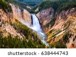 Yellowstone National Park mountain waterfall valley landscape