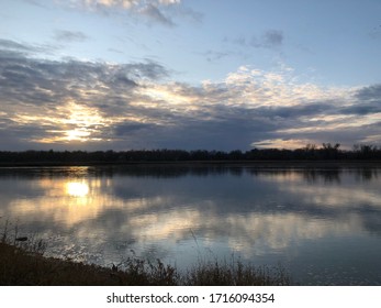 The Yellowstone River And A Eastern Montana Sunset