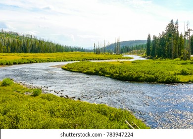 Yellowstone River Panorama Wyoming